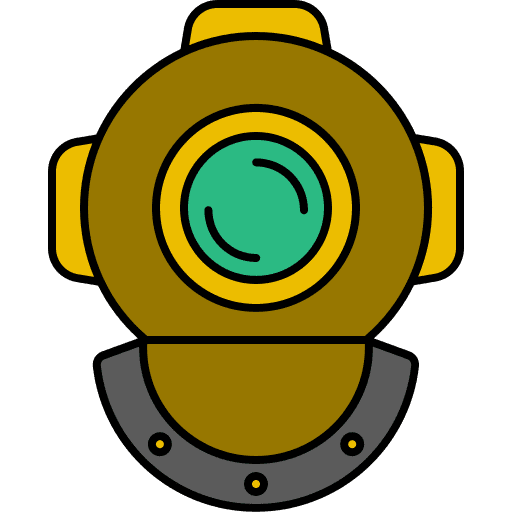 Helmet diving suit sports and competition diving mask icon Helmet diving suit sports and competition diving mask icon