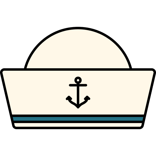 Sailor cap sailor cap fashion uniform icon Sailor cap sailor cap fashion uniform icon