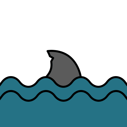 Shark shark waves ocean icon Shark shark waves ocean icon