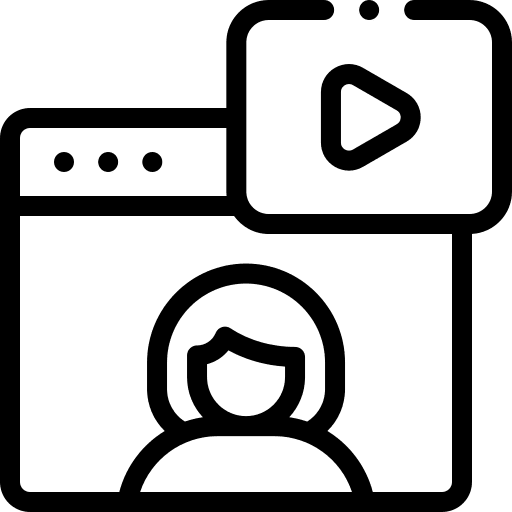 Youtuber communications internet video icon Youtuber communications internet video icon