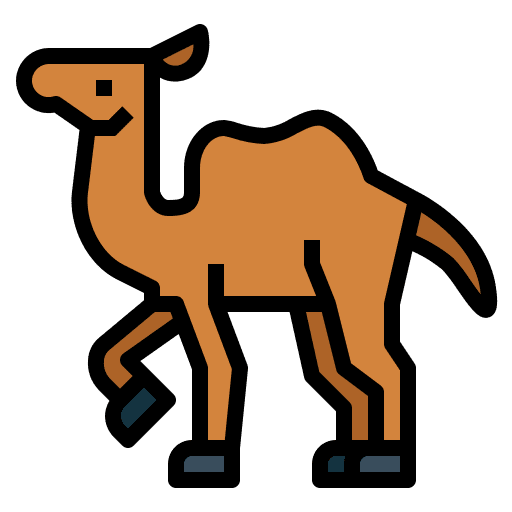 Camel dessert wildlife animals icon