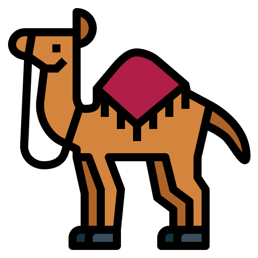 Camel dessert zoo wildlife icon Camel dessert zoo wildlife icon