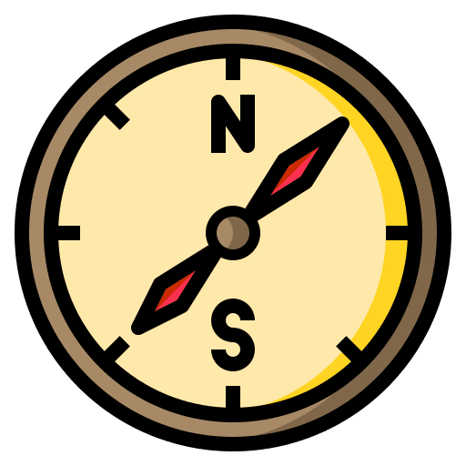 Compass cardinal points orientation direction icon