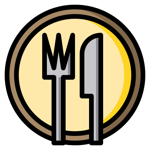 Dish fork knife cutlery icon