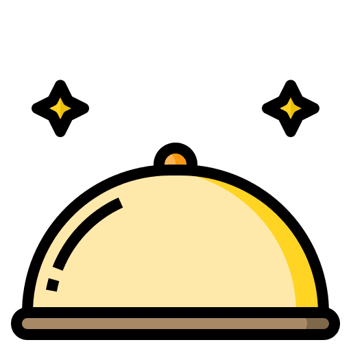 Food service cloche food tray food cover icon