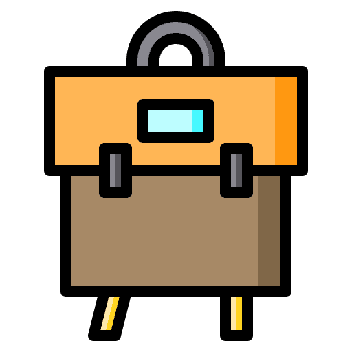 Backpack luggage bag camping icon