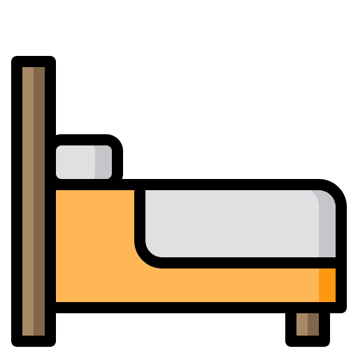 Bed bedroom wellness rest icon