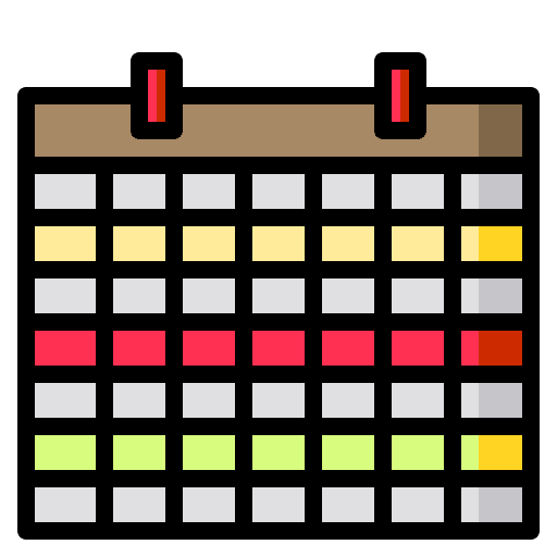 Calendar time and date planning schedule icon