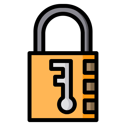 Lock closed padlock restricted icon