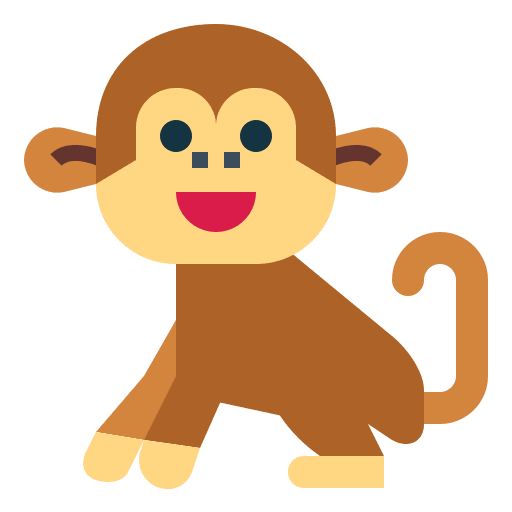 Monkey animals primate animal icon