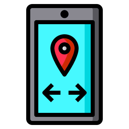 Navigation mobile phone maps and location ui icon