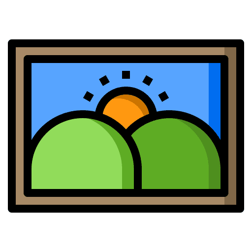 Picture landscape memory art and design icon