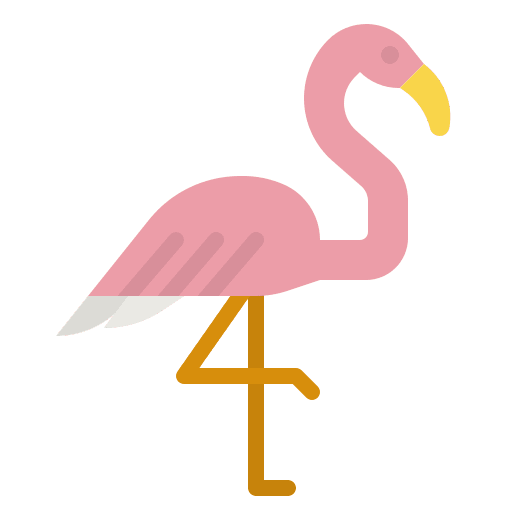 Flamingo bird fauna wildlife icon