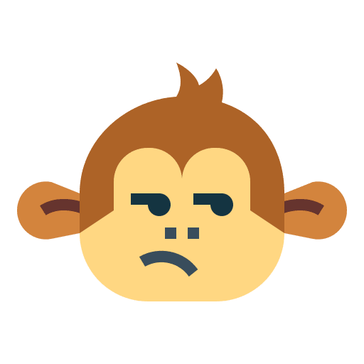 Monkey bored mammal wildlife icon Monkey bored mammal wildlife icon