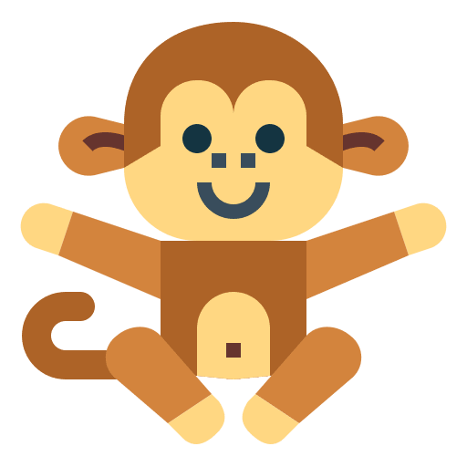 Monkey mammal primate animal icon Monkey mammal primate animal icon