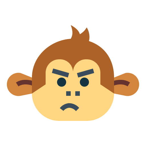 Monkey mammal wildlife animals icon Monkey mammal wildlife animals icon