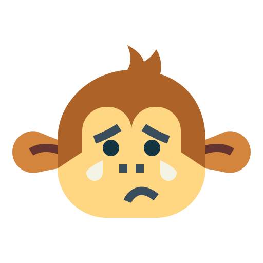 Monkey sad wildlife animals icon Monkey sad wildlife animals icon