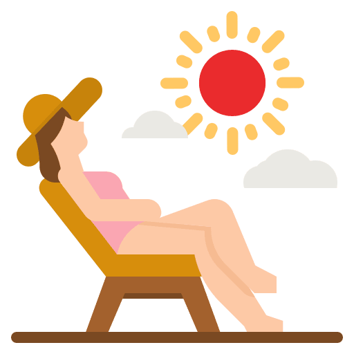 Tanning tanning relax chill icon