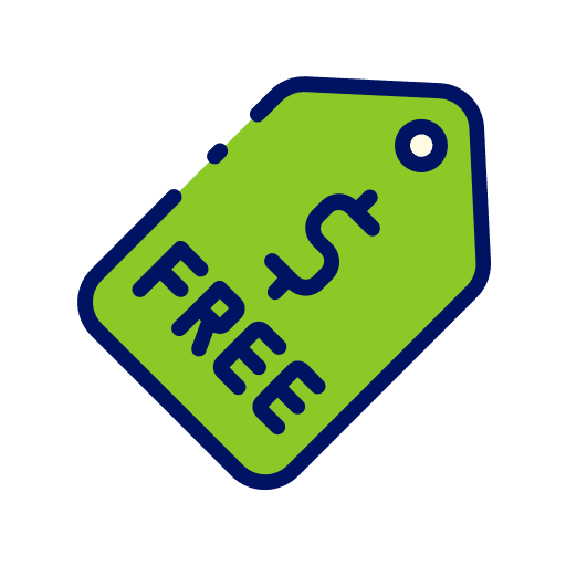 Money tag free commerce and shopping icon