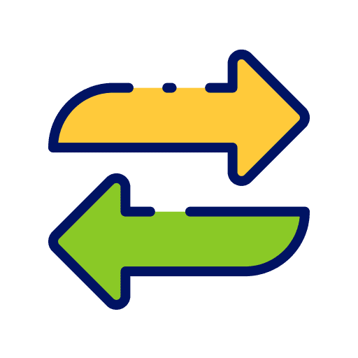 Exchange exchange sign arrows icon