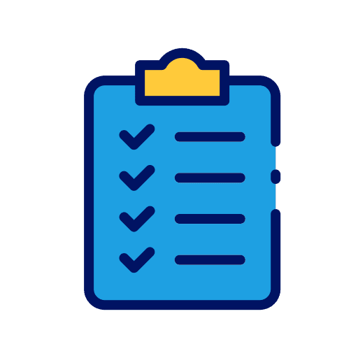 Shopping list paper files and folders checklist icon