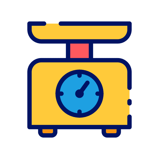 Weighing scale food scale weighing machine food and restaurant icon