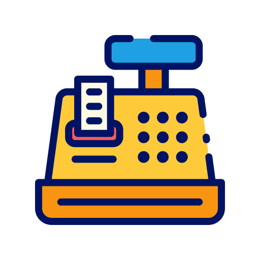 Cashier machine payment bill cashier machine icon