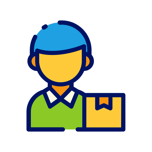 Delivery courier delivery man avatar professions and jobs icon