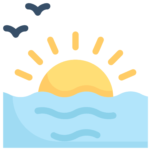 Sunset weather holidays nature icon