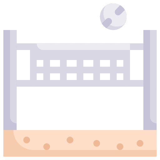Beach volleyball net volleyball sports and competition icon