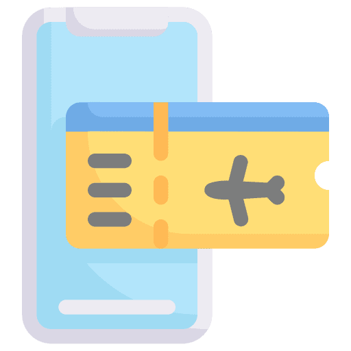 Booking flight payment booking icon