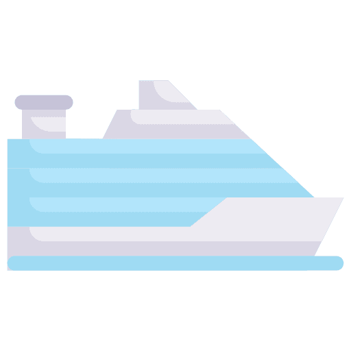 Cruise travel yacht transport icon