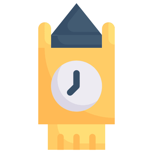 Landmark clock tower architecture and city uk icon