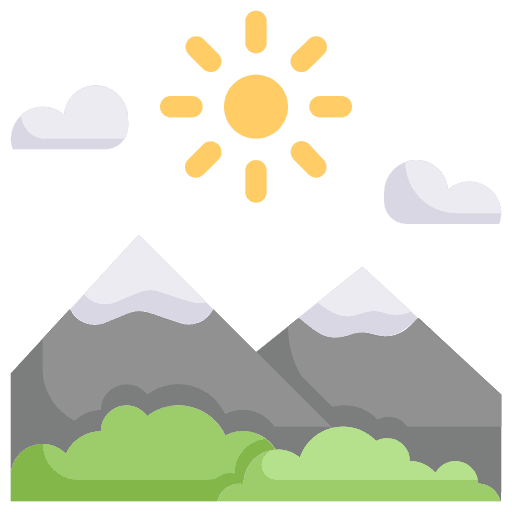 Mountain hiking activity mountain icon