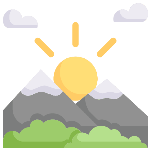 Sunrise scenery landscape sunrises icon