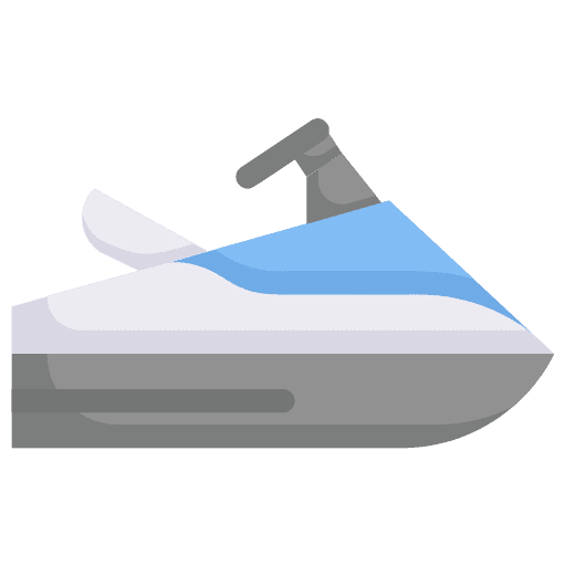 Water craft sports and competition water scooter transport icon