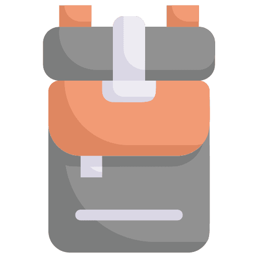 Backpack activities scout travel icon