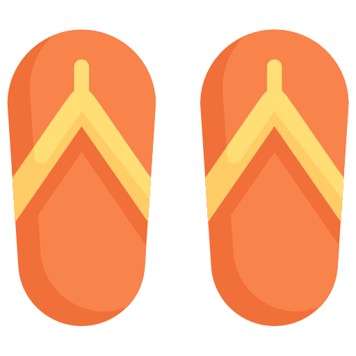 Flip flops sandals beach shoes icon