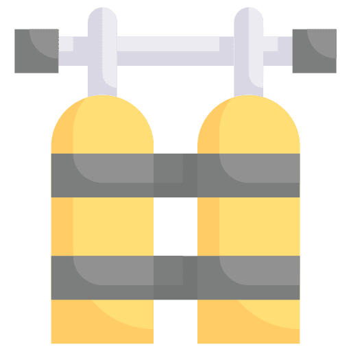 Oxigen tube diver scuba icon