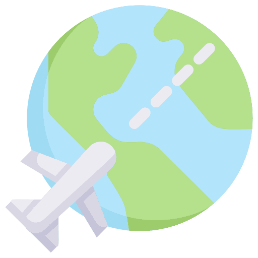 Travelling flight airport plane icon