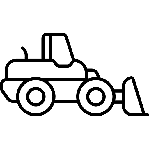 Loader tractor transportation heavy machinery icon