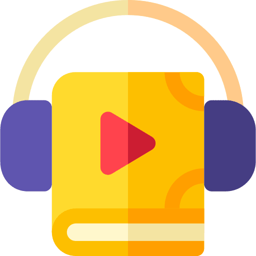Audio book learning headphones education icon