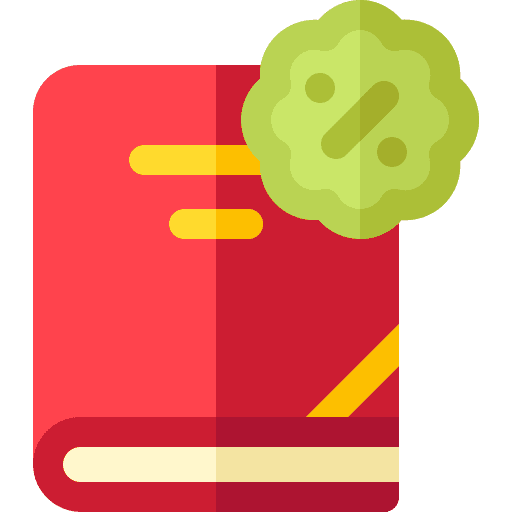 Discount bookshop percentage bookstore icon