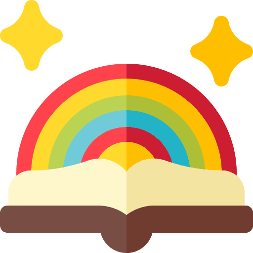 Magic book fairy tale education folklore icon