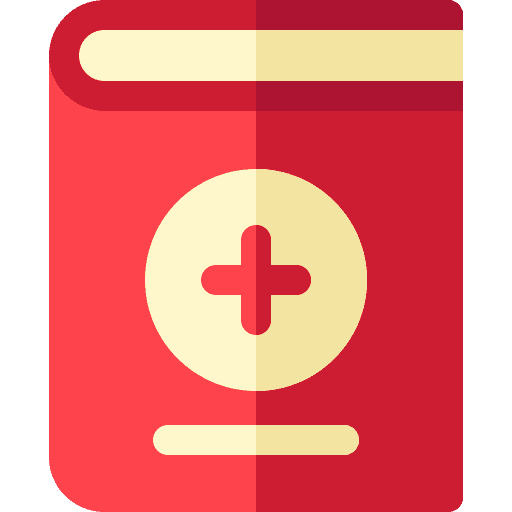 Medical book handbook medicine book education icon