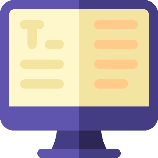 Computer elearning online learning computer icon