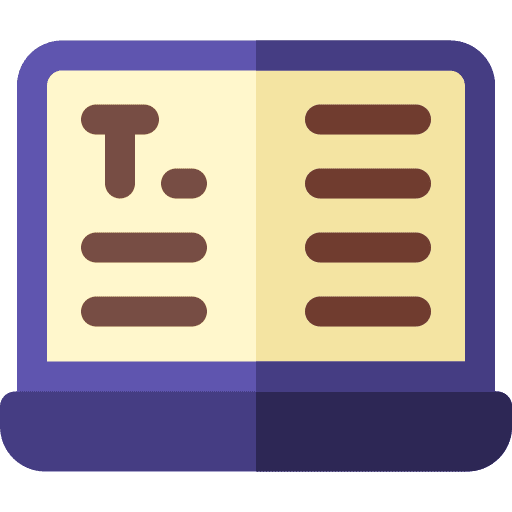 Laptop electronics education online learning icon