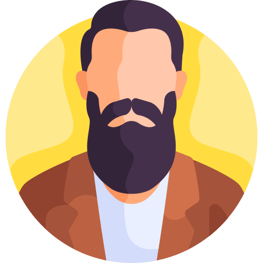 Father black hair avatar beard icon