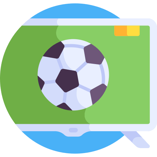 Football entertainment ball television icon