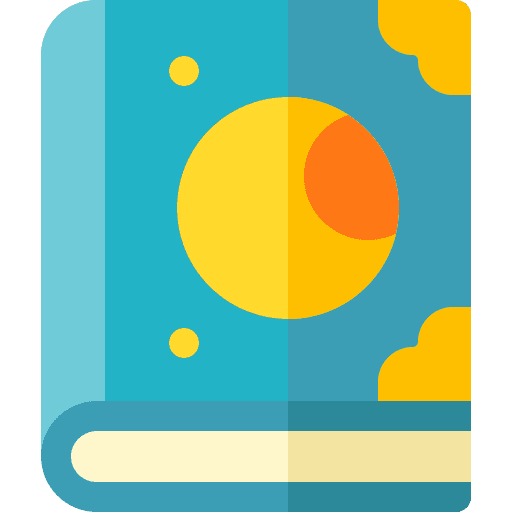 Spell book halloween magic book astrology icon